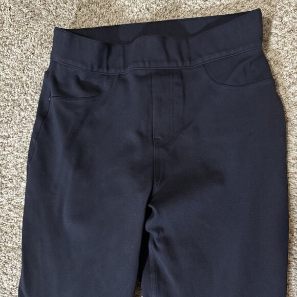 Spanx Black Ankle Pants Women’s M Tall High Rise Pull-On Stretch Slim Fit Work W - Picture 2 of 9